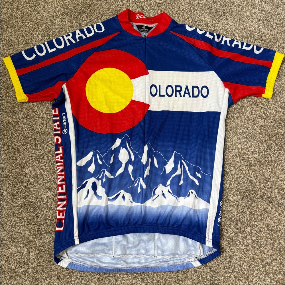 Canari Colorado State Blue Red Yellow Cycling Jersey